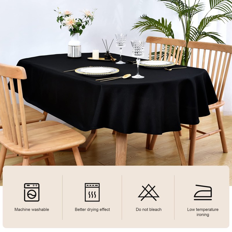 Wolkemer Oval Tablecloth 60 x 84 Inch Washable Fabric Table