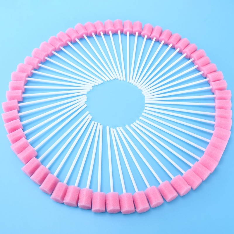 SUPVOX Disposable Oral Care Sponge Swabs Teeth Cleaning Mouth Swabs