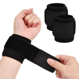 Hoxfly 2 Pcs Wrist Wraps Straps, Adjustable Wrist Compression Strap, Breathable Elastic Wrist Support Brace for Gym Fitness Weightlifting Basketball Tennis Strength Training