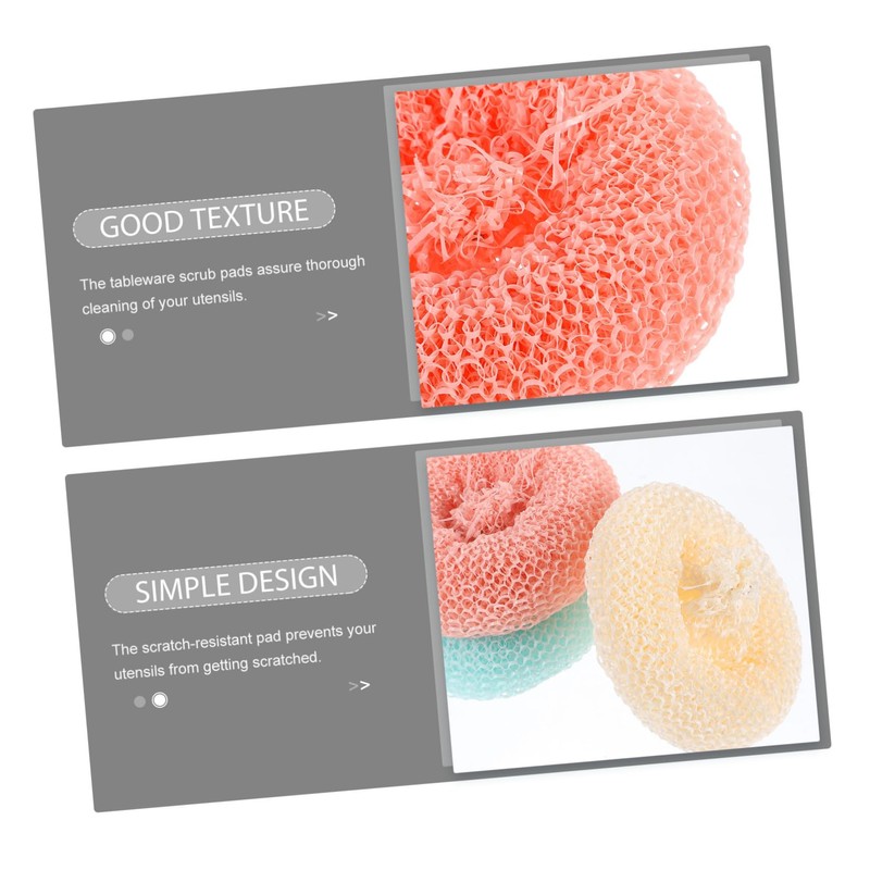 VILLFUL 10pcs Dish Scrubbers Kitchen Dish Scrub Pads Scratch Resistant