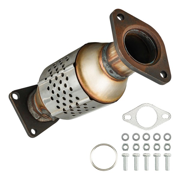 PHILTOP Front Left 644091 Catalytic Converter Kit w/Heat Shield Compatible