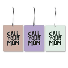 Mancheng-zi Funny Call Your Mom College Dorm Air Freshener 3Pcs, Back to School College Girls Guys Boys Gifts Air Freshener Hanging for Dorm Cars Closet Drawer or Books, Funny Dorm Decor