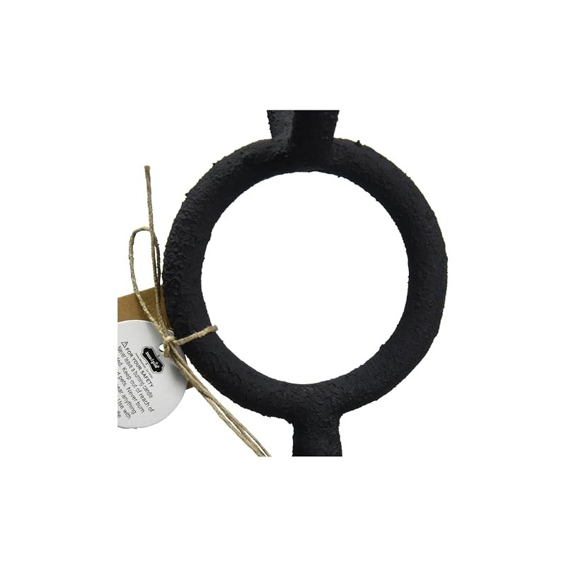 Mud Pie Medium Chain Link Candlestick, Black