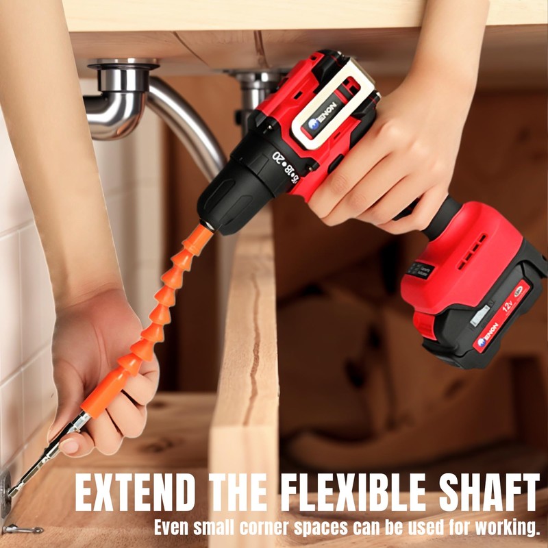 Brushless Cordless Drill Set,12V Power Drill Set with Battery and