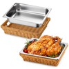 Yiyiring Buffet Catering Party Serving Trays, 2 Sets 12.8x10.4 Inch