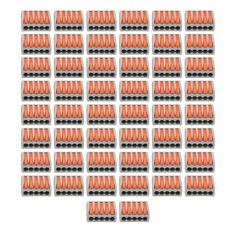 50Pcs Push Wire Wiring Connector Mini Fast Compact Connect Terminal
