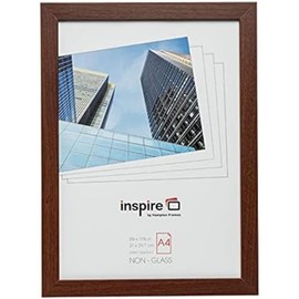 Hampton Frames MUNICH A4 (21x30cm) Dark Wood Effect Picture Poster Photo Frame Plexi (Non-Glass) MUNA4BRN