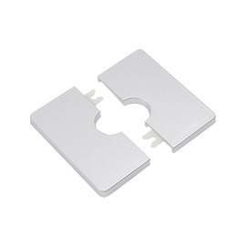 Tsnamay 2 Pcs Wall Split Flange, ABS Square Self-Adhesive Escutcheon Plate Buckles Design for 0.86"/22mm,Silver