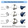 Snap Fastener Tool Kit, 100 Sets Boat Cover Snaps with