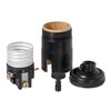 B&P Lamp® 3-Way Heavy Duty, Turned Brass Socket, Satin Black