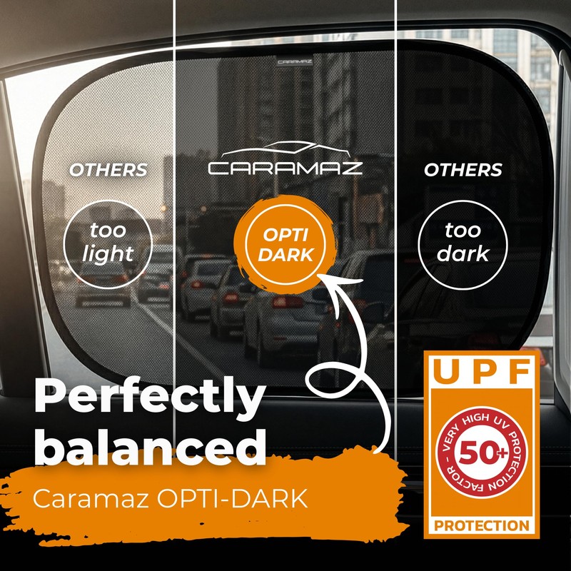CARAMAZ Car Window Shade for Baby with Certified UV-Protection 2