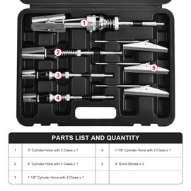 Engine Cylinder Honing Tool Kit with Grinding and Polishing Stones, 3/4“ to 7”-Polishing Tools