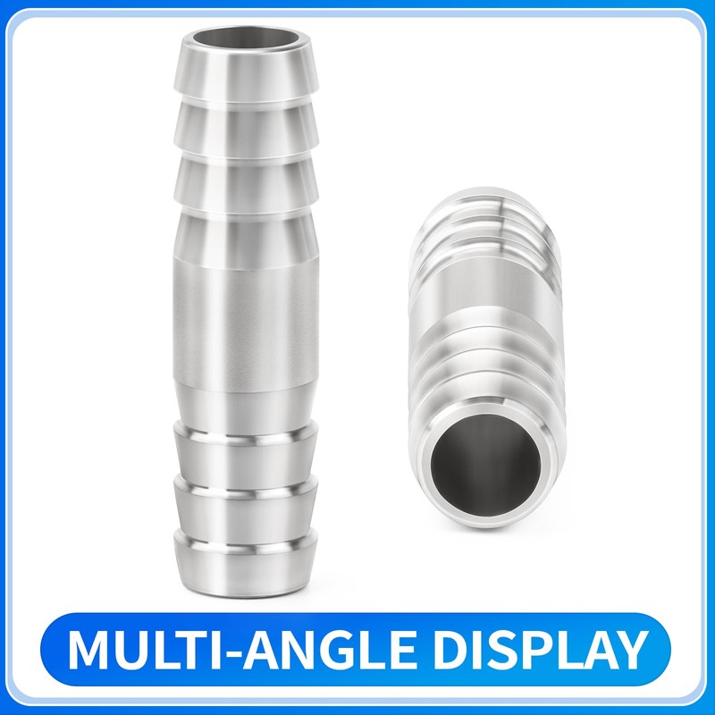 ChillWaves 304 Stainless Steel Hose Barb Fittings, Splicer Mender Union