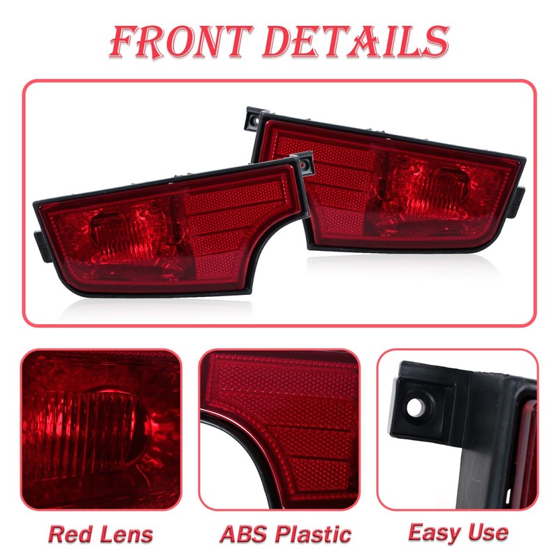 JESYMBX For Kia Soul 2010-2013 Rear Bumper Light Reflector Indicator