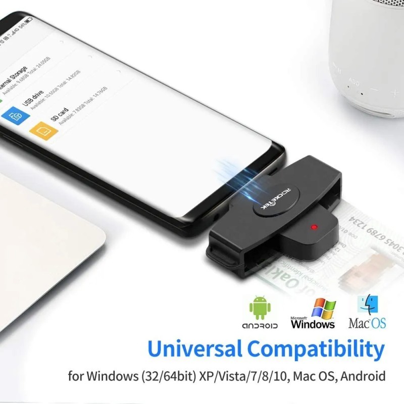 ROCKETEK TYPE C DOD Military USB-C Common Access CAC Smart