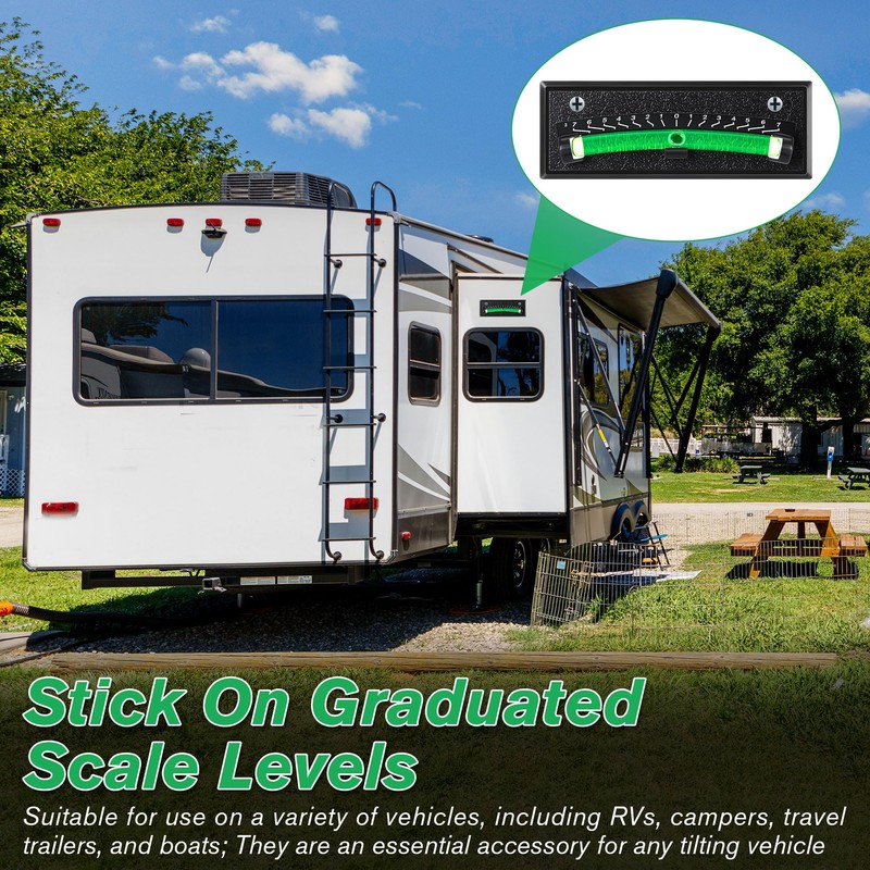 Dunkive 4 Pack Rv Level Bubble,graduated Scale Levels for Precision