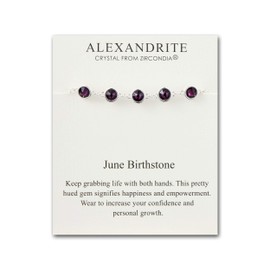 Philip Jones June Birthstone Bracelet Created with Alexandrite Zircondia® Crystals