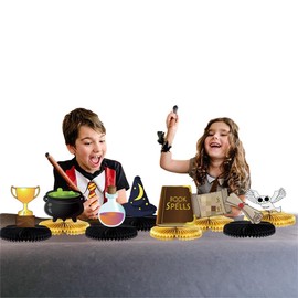 8Pcs Magical Wizard Honeycomb Centerpiece Table Decorations Magical Wizard Theme Party Decorate