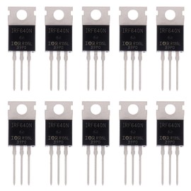 BOJACK IRF640 MOSFET Transistors IRF640N 18 A 200 V N-Channel Power MOSFET TO-220AB (Pack of 10 Pcs)