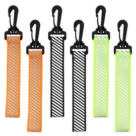 6pcs Reflective Keychains, Glow Reflective Straps Safety Key Chain Reflector Pendants Reflective Tags for Backpack Reflectors Gear for Walking at Night