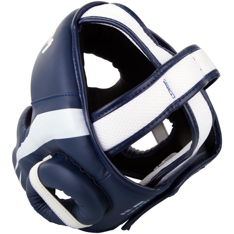 Venum, Elite Boxing Headgear, Men's, One Size, White/Navy Blue