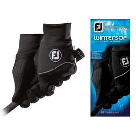 FootJoy Men's WinterSof Pair Golf Glove Black Small, Pair