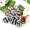 【B197】Mixes of six different fancy beads including square beads, round