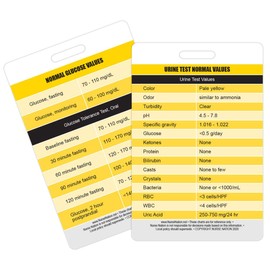 Lab Values and Glucose Lab Values Reference Vertical Badge Card - Excellent Resource for Nurses, Nursing Clinicals, and RN Students