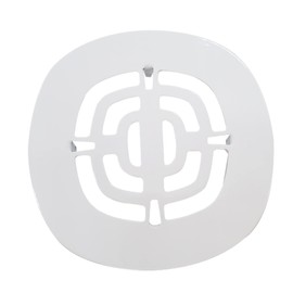 Westbrass A316-50 4-1/2" OD Brass Snap-in Shower Strainer Grid Drain Cover, Powder Coat White
