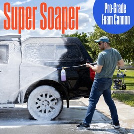 Westinghouse Auto Pressure Washer Accessory Kit; Auto Foam Soap Cannon with Quick Connect, Microfiber Wash Mitt, Auto Detailing Towel; Fits Most Gas and Electric Pressure Washers