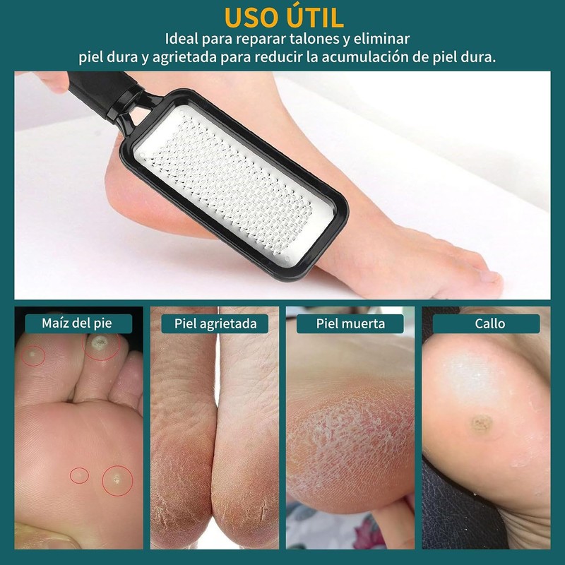Raspador de Pies de Acero Inoxidable - Kit Profesional Quita