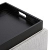 CHITA Storage Ottoman Cube with Tray Lid, Small Footstool with