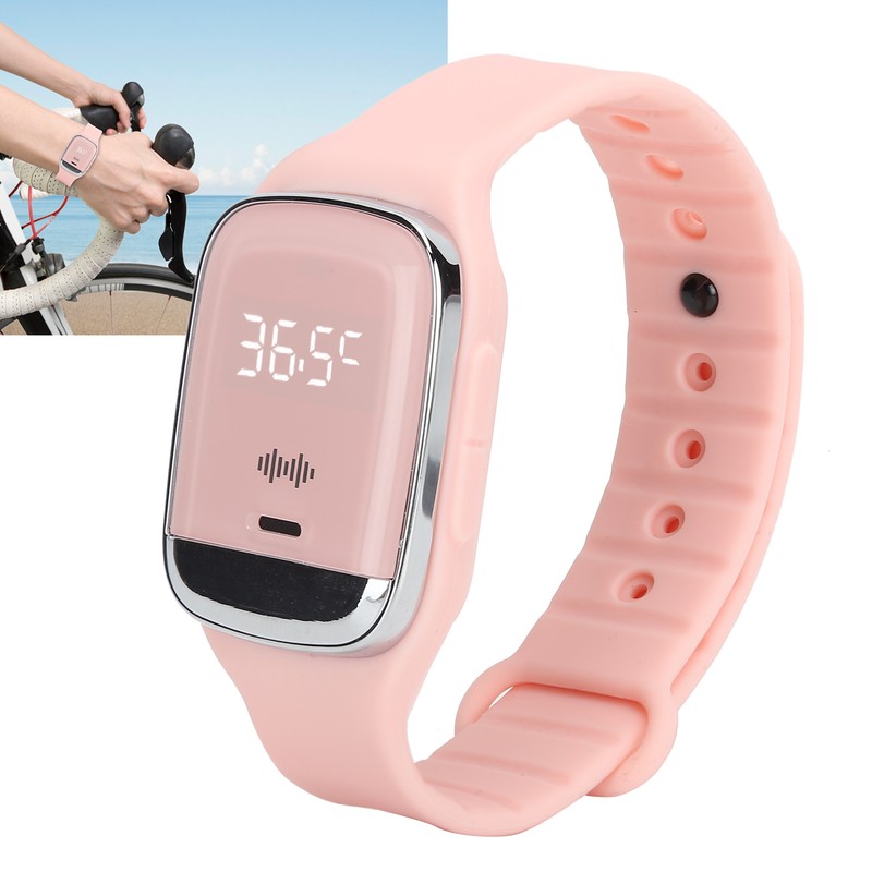 Outdoor Ultrasonic Mosquitoes Repeller Bracelet Portable Electronic Repellent WatchPink