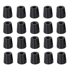 Leliafleury 20 Pcs Rubber Feet Pads Floor Protector Pads Black Tapered Bumper Pads Non Slip Furniture Pads for Cabinet Tables Chairs Couches Chopping Boards (14 x 11 x 11mm)