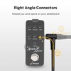 Donner Patchkabel Gitarre Pedal 15CM rechtwinklig, 6,35mm Instrumentenkabel Klinken Klassisches