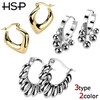 Variety Stainless Steel Hoop Earrings 1 Pair, Stainless Steel