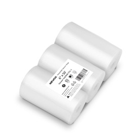 [2024 New] 6" x 50' 3 Rolls, Vacuum Sealer Rolls Bags for Food, Great for Food Storage, Sous Vide and Meal Prep, Wevac Lite