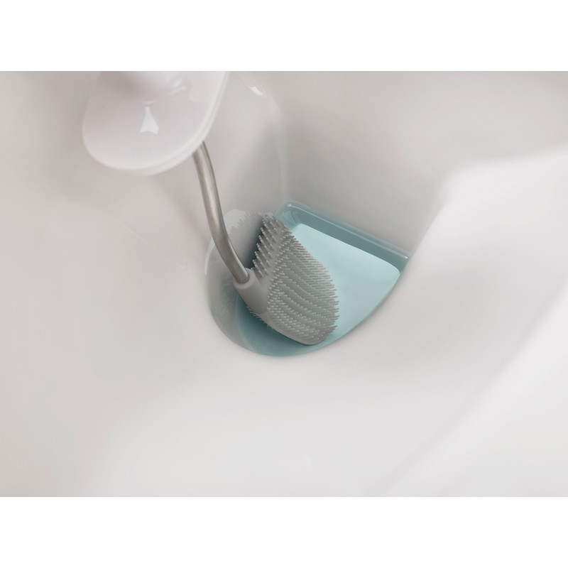 Toilet Brush with Slim Holder Flexible Anti-Drip