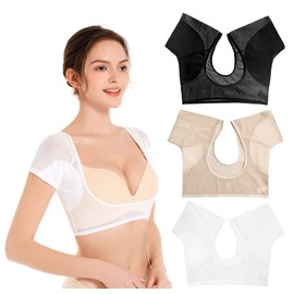 VAVIICLO Sweat-wicking Inner Ultra Fine Mesh Vest, See-Through Mesh Material, Black, White, Flesh Color, Set of 3, Sizes S/M/L/LL, black white nude