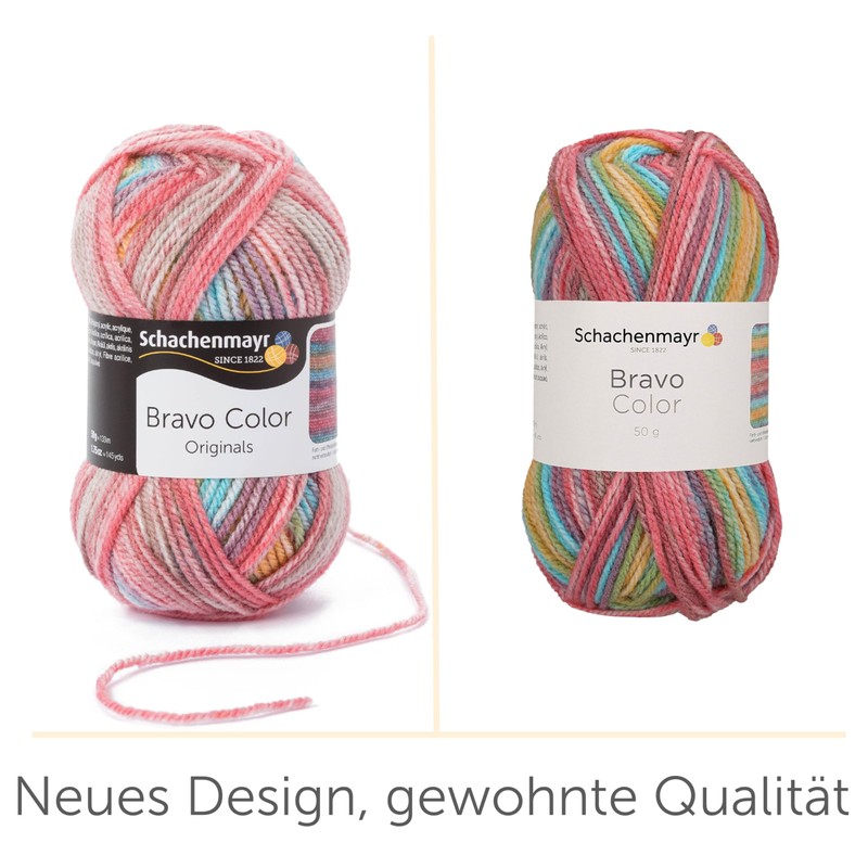 Schachenmayr Bravo Color Hand Knitting Yarn, 50 g, Clown