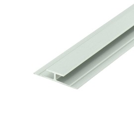 Outwater Aluminum H Channel Fits Material 1/8 to 5/32 Inch Thick Clear Anodized (Satin) Finish Aluminum Divider Moulding 46 Inch Length (Pack of 3)