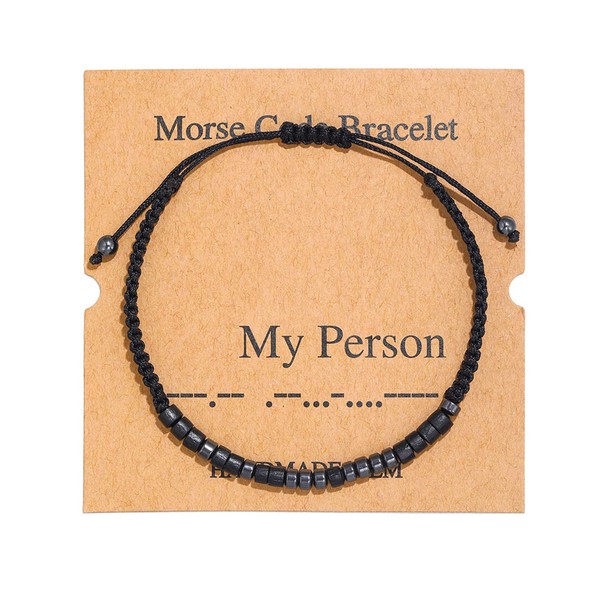TESTRYE Morse Code Bracelets for Men Women,Morse Code Bracelets with