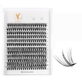 ACTROL Individuelle Wimpernbüschel 20D 0.07 12-18mm Mix D Curl - Natürliche & voluminöse Wimpern, wiederverwendbare DIY Wimpernverlängerungen für individuelle Looks - Hypoallergen & Cruelty-Free