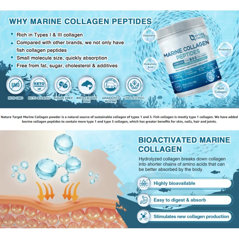 Colageno Hidrolizado Marino + Vitamina C + Probioticos