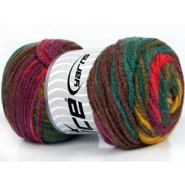 Ice Ambiance 77438 Ice Yarns Worsted Striping Acrylic 100g 218y Everglades Colorway