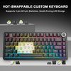 Aula F75 75% Wireless Mechanical Keyboard, Gasket Mount Hot Swappable