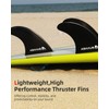 Abahub Surfboard Thruster Fins Set, Compatible with FCS Style Fin