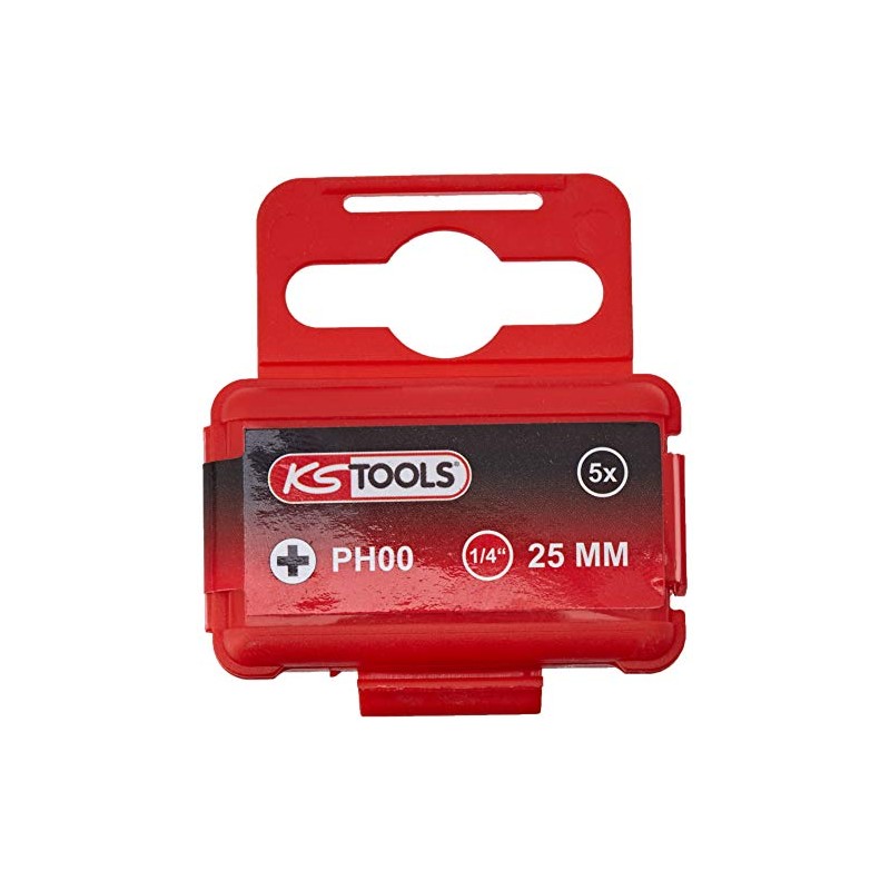 KS Tools 911.3336 1/4" Bit, 25mm, PH00, 5x, 4042146551288