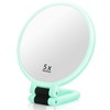 Novadex Magnifying Travel Hand Held Vanity Mirror, Compact Double-Sides Folding