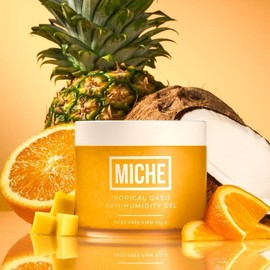 Anti-Humidity Frizz Fighting Hair Gel 8.8 oz | Firm Hold - For All Hair Types Curly, Coils and Wavy Hair - Alcohol Free - MICHE Beauty:_Tropical Oasis